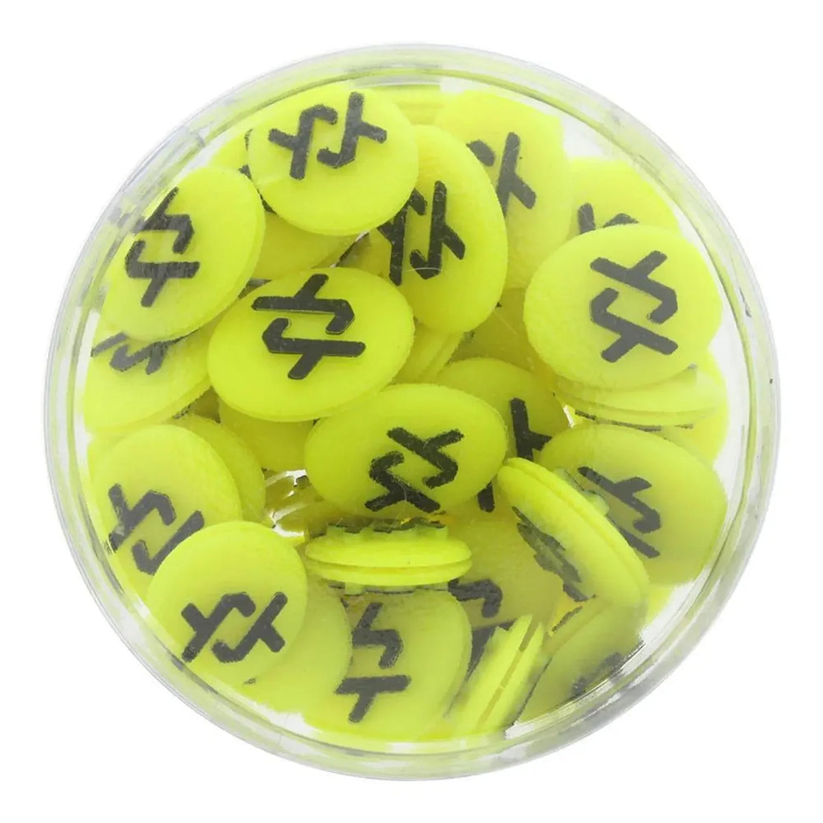 Vibrastops Tennis Dampeners 48 Piece Neon Yellow and Black