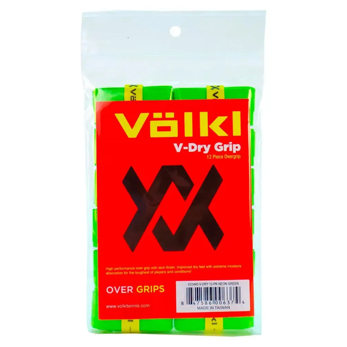 V Dry Tennis Overgrip 12 Pack-Accessories-Volkl-VDRY12PK-gre-1-Tennis Express