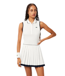 Vestido Lacoste Blanco/Azul Marino 2025