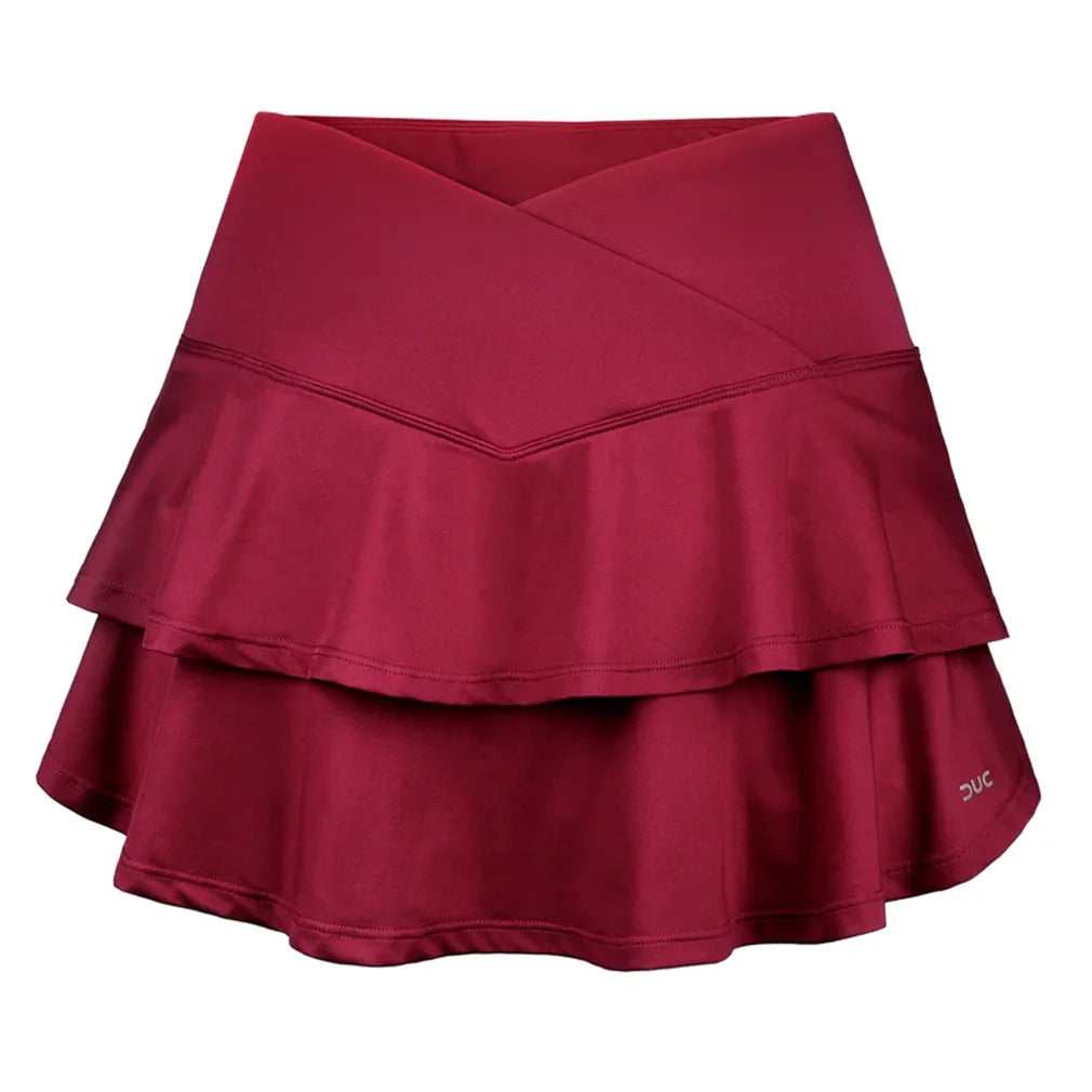 Women's Elevate Cross-Over Flounce Tennis Skort-Apparel-Duc-W2209-TEAM-Maron-610081Tennis Express