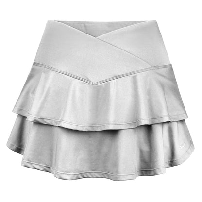 Women's Elevate Cross-Over Flounce Tennis Skort-Apparel-Duc-W2209-TEAM-Silver-610088Tennis Express