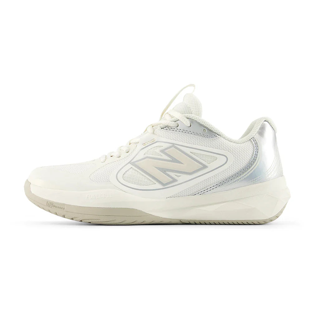 Women's FuelCell 796v5 B Width Tennis Shoes Sea Salt and Metallic Silver 877 C