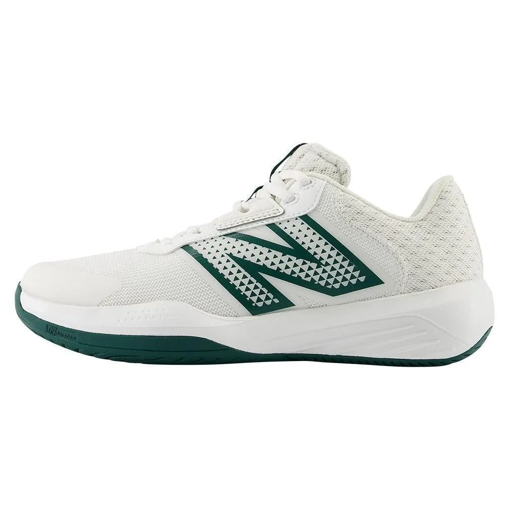 Women's 696v6 B Width Tennis Shoes White and Marsh Green