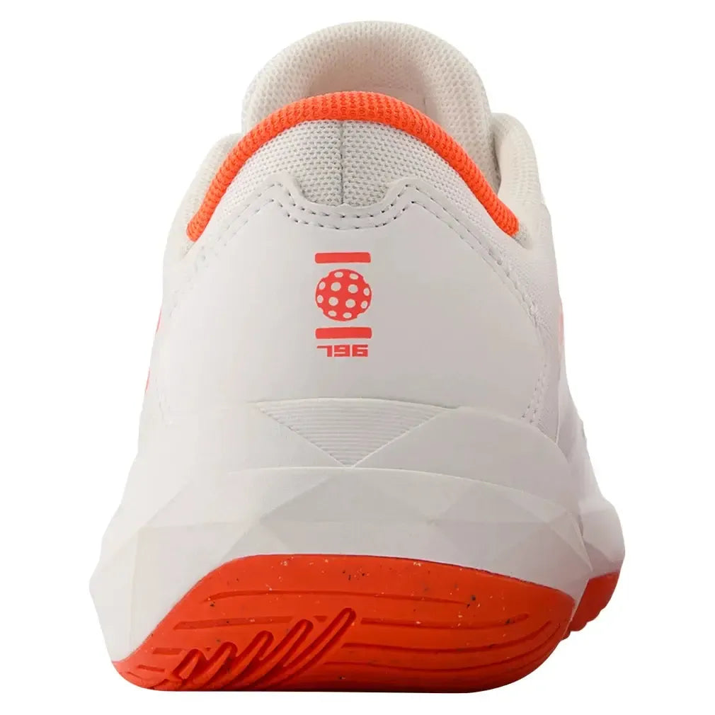 Women's FuelCell 796v4 2E Width Tennis Shoes White and Urgent Red