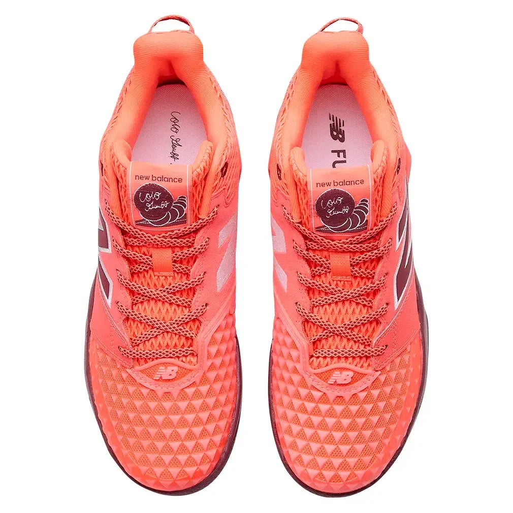 Women's Coco CG2 D Width Tennis Shoes Urgent Red and Monarch Burgundy