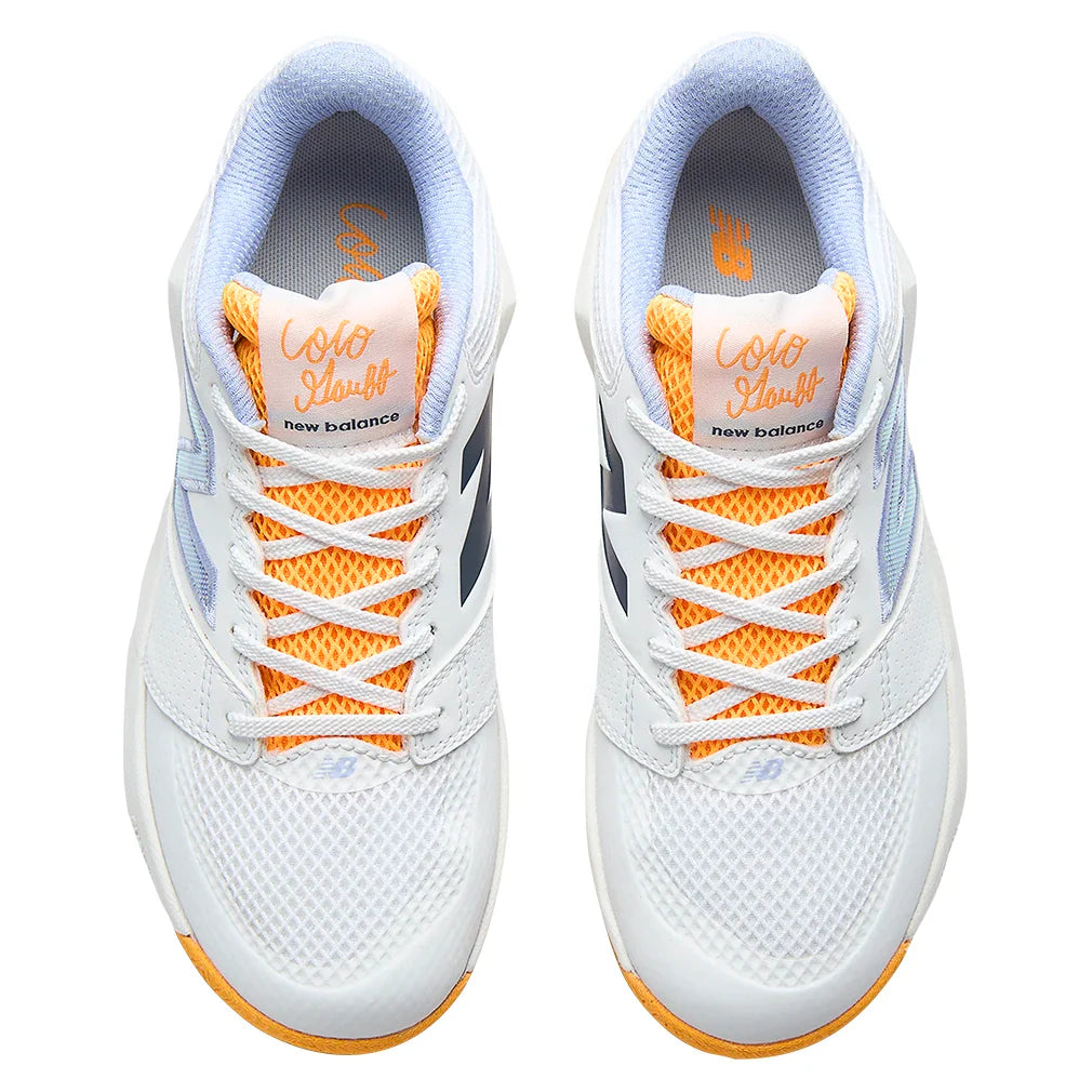 Women's Coco Delray D Width Tennis Shoes Apollo Gold and Boysenberry