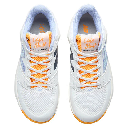 Women's Coco Delray B Width Tennis Shoes Apollo Gold and Boysenberry