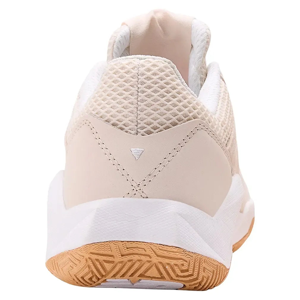 Women's Coco Delray D Width Tennis Shoes Bisque and Urgent Red
