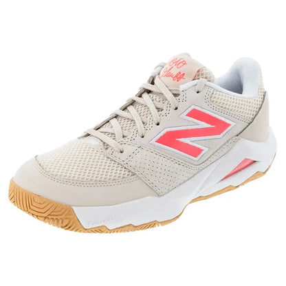 Women's Coco Delray B Width Tennis Shoes Bisque and Urgent Red-Footwear-New Balance-WCHCODUSB-F25copy_2be263d7-826c-4d0c-bc6b-157fc262754a-Tennis Express