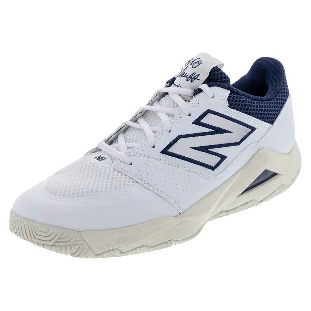 Women's FuelCell Delray B Width Tennis Shoes White and Navy-Footwear-New Balance-WCHCODW2B-S25-Tennis Express
