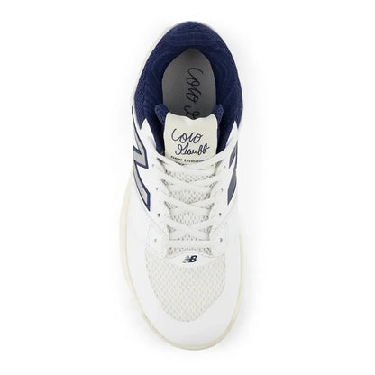 Women's FuelCell Delray B Width Tennis Shoes White and Navy