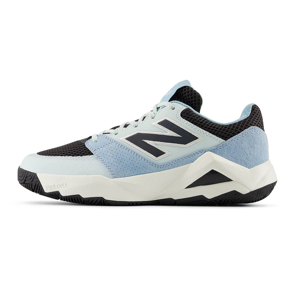 Women's Coco Delray B Width Tennis Shoes Glint Blue and Black