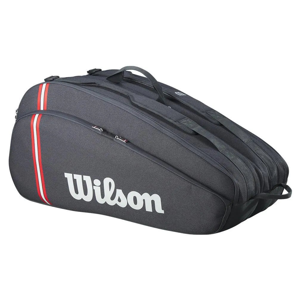 Tour 12 Pack Tennis Racquet Bag Black-Bags-Wilson-WR8037301001-1-Tennis Express