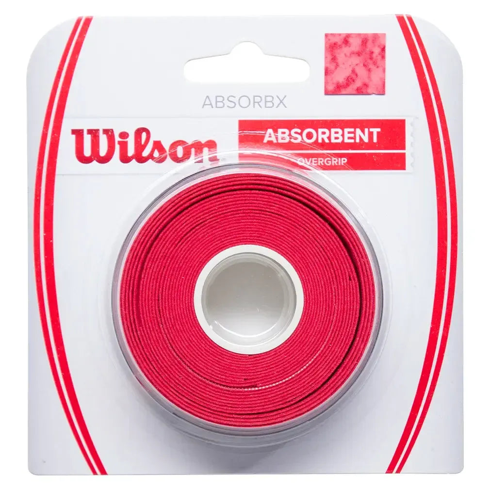 ABSORBx Tennis Overgrip 3 Pack Red