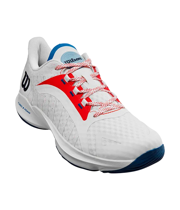 Padel Shoes Wilson Hurakn Pro White/Wilson Red/D V Blue