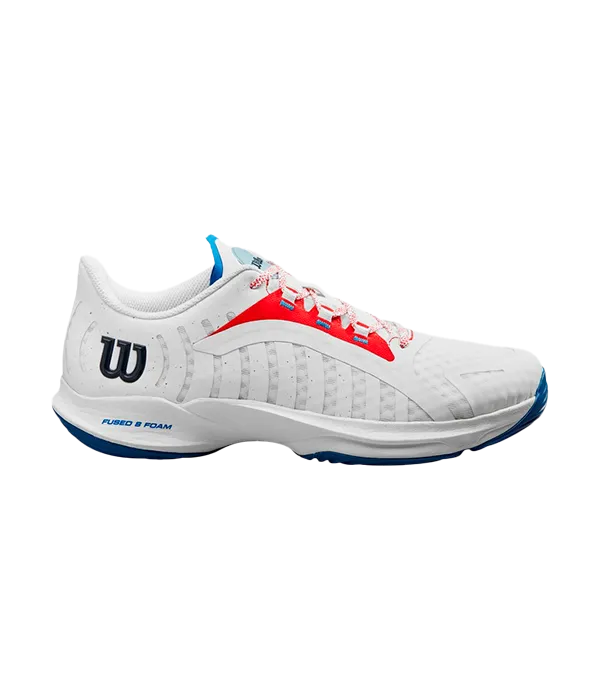 Padel Shoes Wilson Hurakn Pro White/Wilson Red/D V Blue