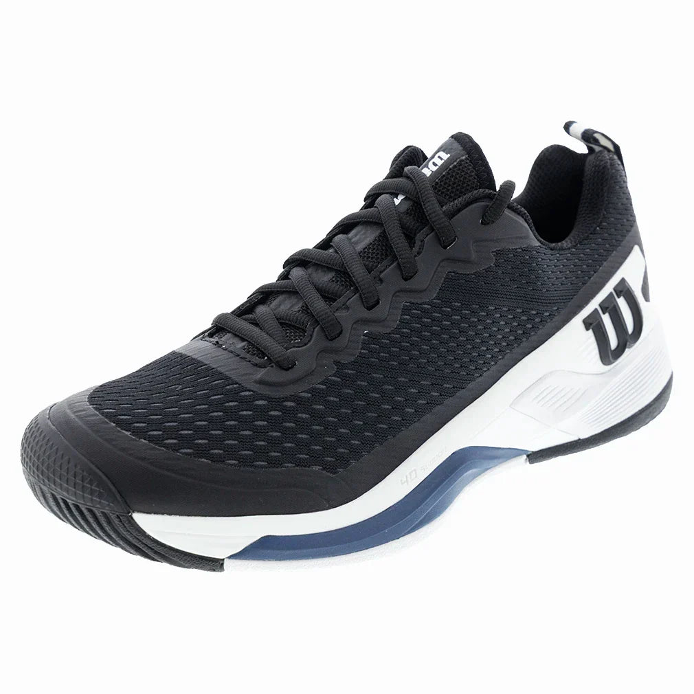 Men's Rush Pro 4.5 Tennis Shoes Black and Ensign Blue-Footwear-Wilson-WRS333150-U24copy-Tennis Express