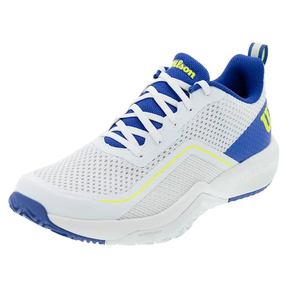 Men's Rush Pro Lite Tennis Shoes White and Amparo Blue-Footwear-Wilson-WRS336730-F25copy-Tennis Express
