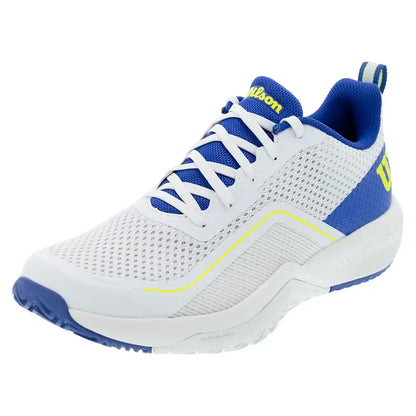 Men's Rush Pro Lite Tennis Shoes White and Amparo Blue-Footwear-Wilson-WRS336730-F25copy-Tennis Express