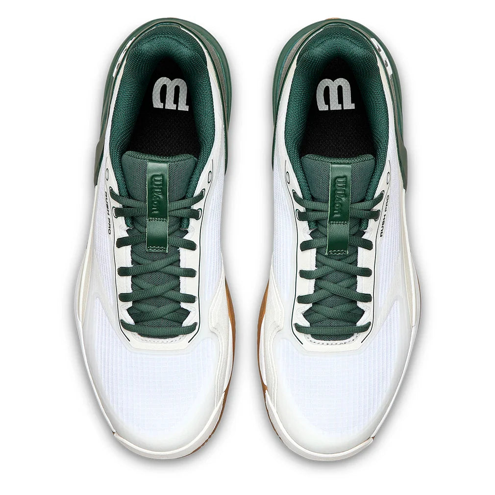 Men's Rush Pro 5 Tennis Shoes White and Sycamore