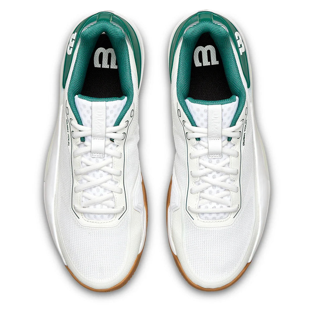 Men's Rush Tour 5 Tennis Shoes White and Evergreen