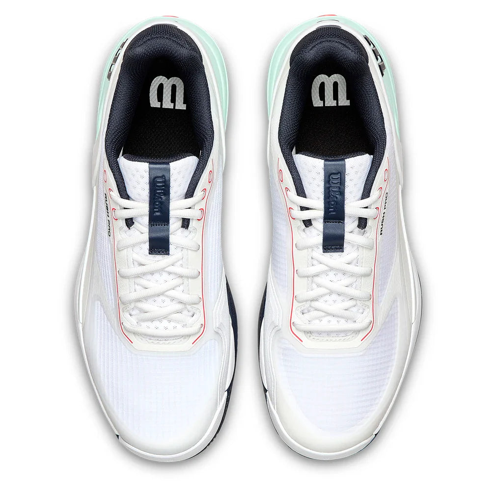 Men's Rush Pro 5 Tennis Shoes White and Bay