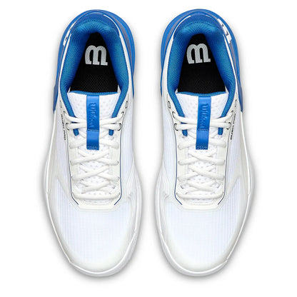 Men's Rush Pro 5 Tennis Shoes White and Deja Vu Blue