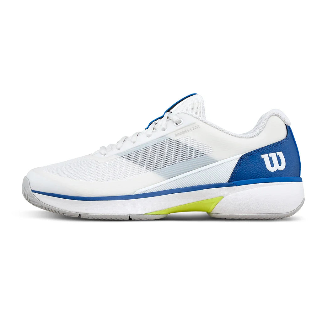 Men's Rush Lite 5 Tennis Shoes White and Deja Vu Blue