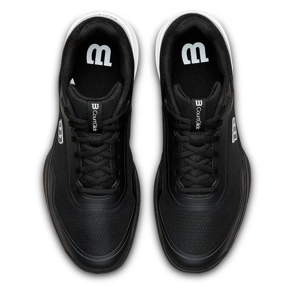 Men's CourtGlide Tennis Shoes Black and Warm Taupe