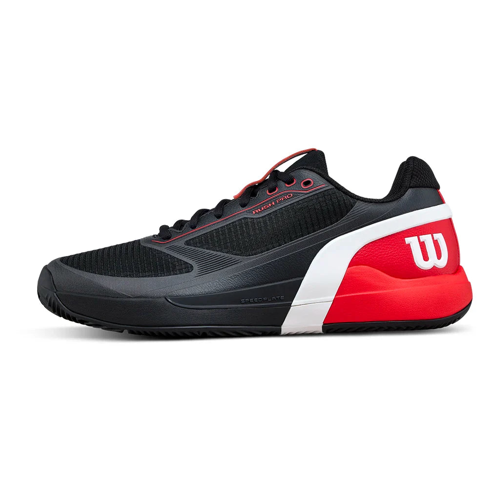 Men's Rush Pro 5 Clay Tennis Shoes Black and Infrared