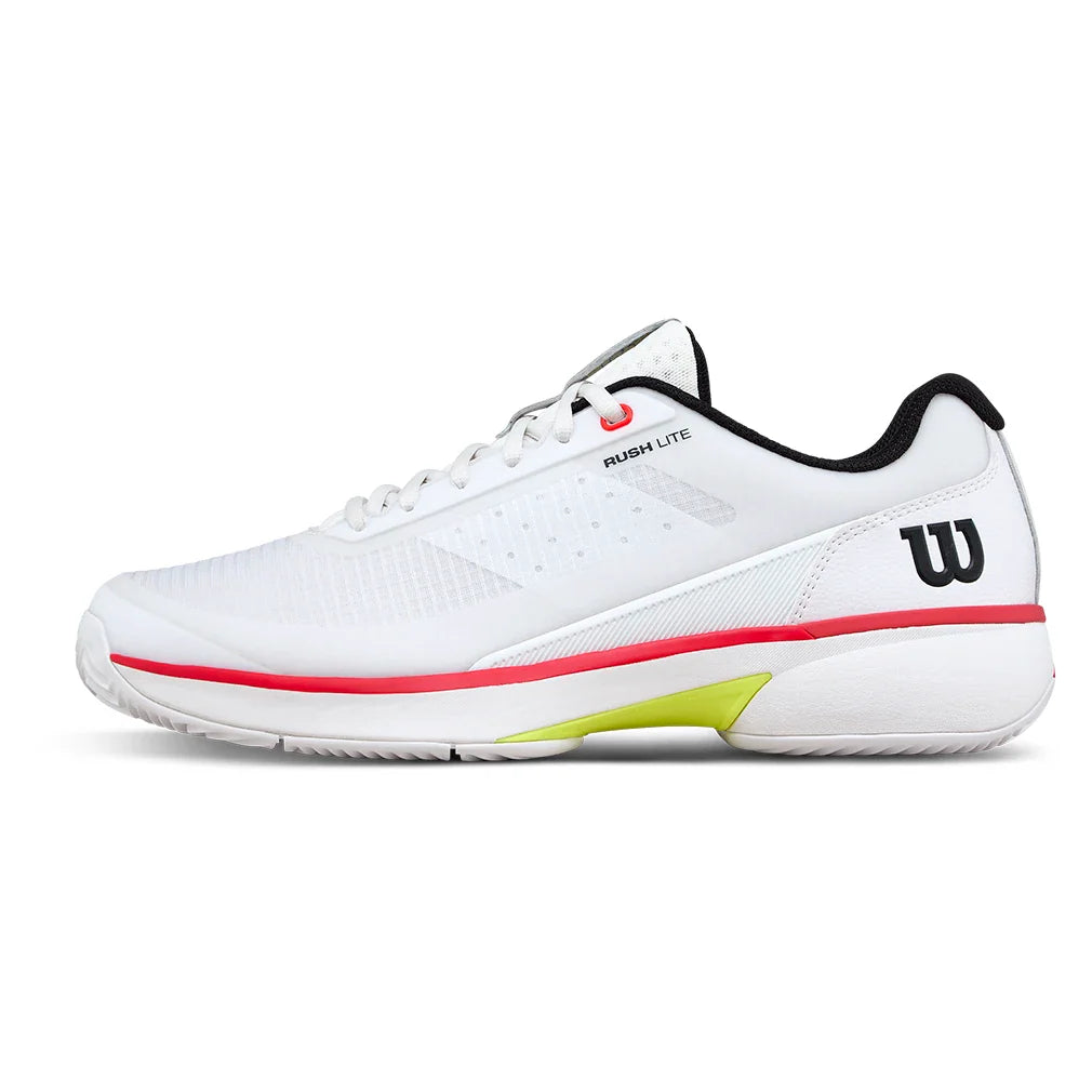 Men's Rush Lite 5 Clay Tennis Shoes White and Black