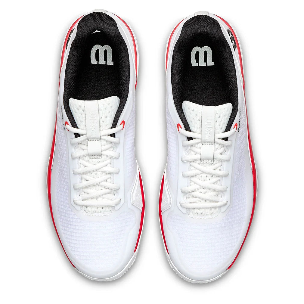 Men's Rush Lite 5 Clay Tennis Shoes White and Black