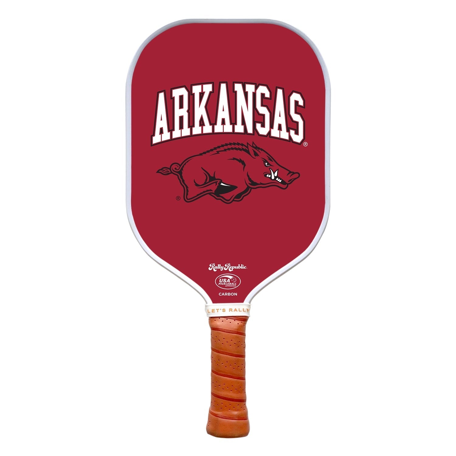 Rally Republic PIckleball Paddle - Arkansas Razorbacks Cardinal Tusk