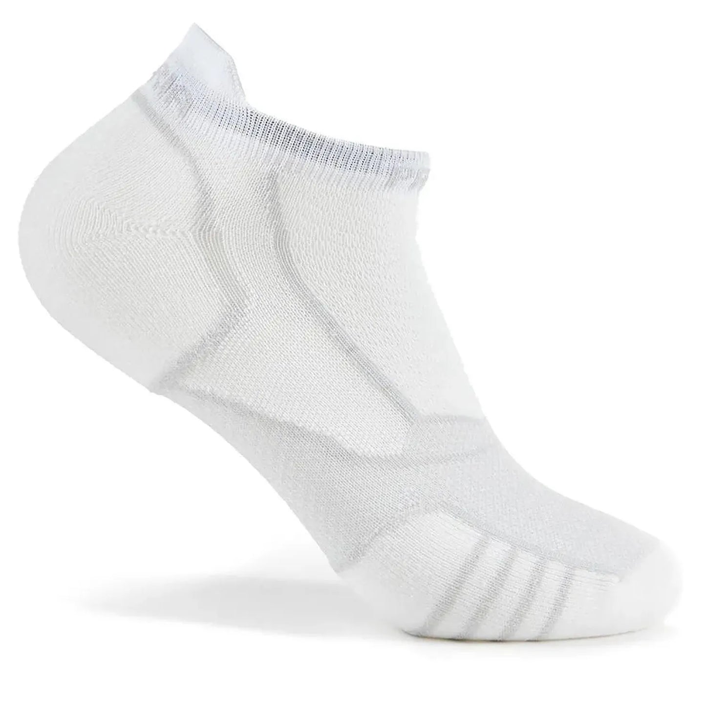 Experia Ultra Light Cushion No Show Tab Tennis Socks White
