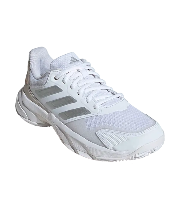 Padel Shoes Adidas CourtJam Control 3 CL Mujer Blanco/Gris 2025