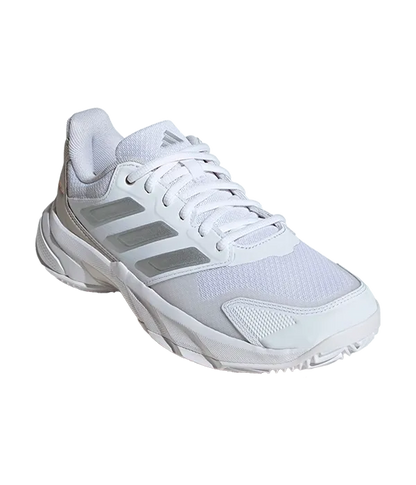 Padel Shoes Adidas CourtJam Control 3 CL Mujer Blanco/Gris 2025