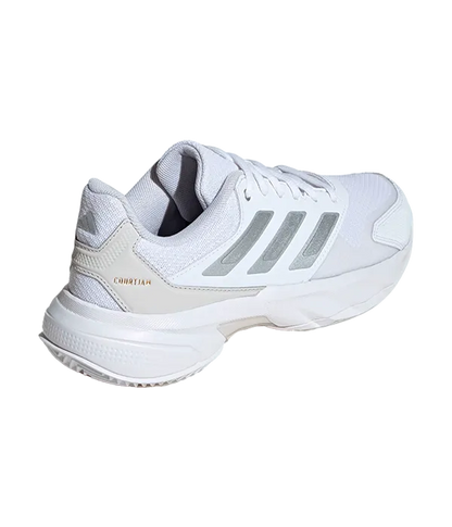 Padel Shoes Adidas CourtJam Control 3 CL Mujer Blanco/Gris 2025