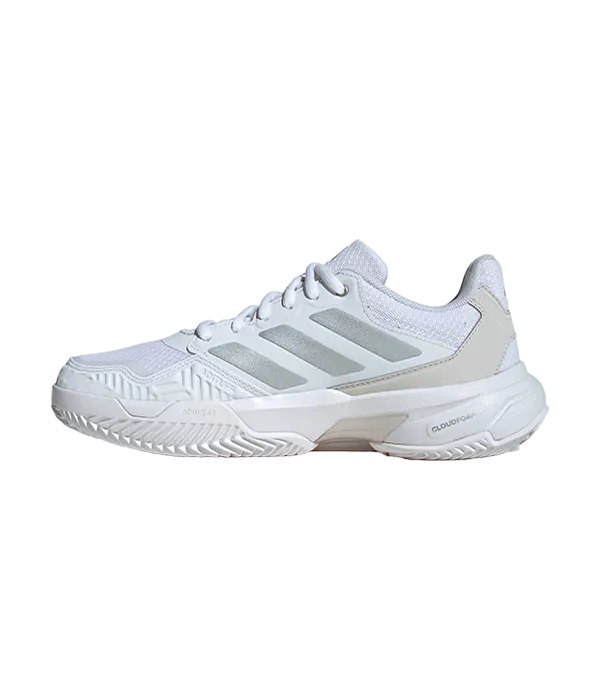 Padel Shoes Adidas CourtJam Control 3 CL Mujer Blanco/Gris 2025