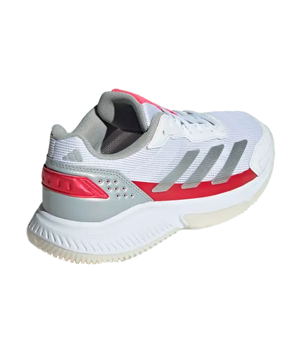 Padel Shoes Adidas Courtquick Padel Mujer Blanco/Rosa metalizado