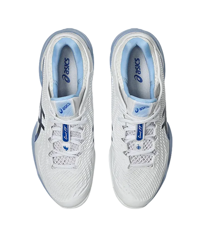 Padel Shoes Asics Court FF 3 Novak Clay White/Tuna Blue