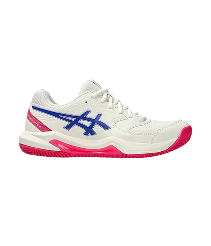 Padel Shoes Asics Gel-Dedicate 8 Clay Cream/Dark Cobalt Mujer 2025