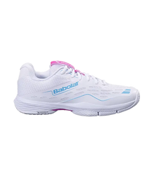 Padel Shoes Babolat Sensa Rise Mujer White/Rhodamine Red 2025