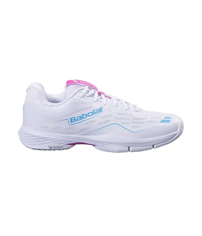 Padel Shoes Babolat Sensa Rise Mujer White/Rhodamine Red 2025