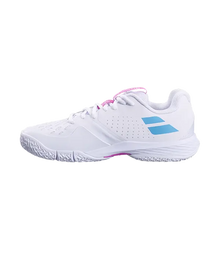 Padel Shoes Babolat Sensa Rise Mujer White/Rhodamine Red 2025