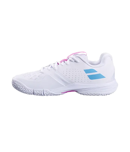 Padel Shoes Babolat Sensa Rise Mujer White/Rhodamine Red 2025