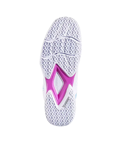 Padel Shoes Babolat Sensa Rise Mujer White/Rhodamine Red 2025