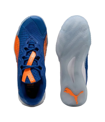 Padel Shoes Puma Nova Elite Blue Fire/White/Red 2025 Momo Gonzalez