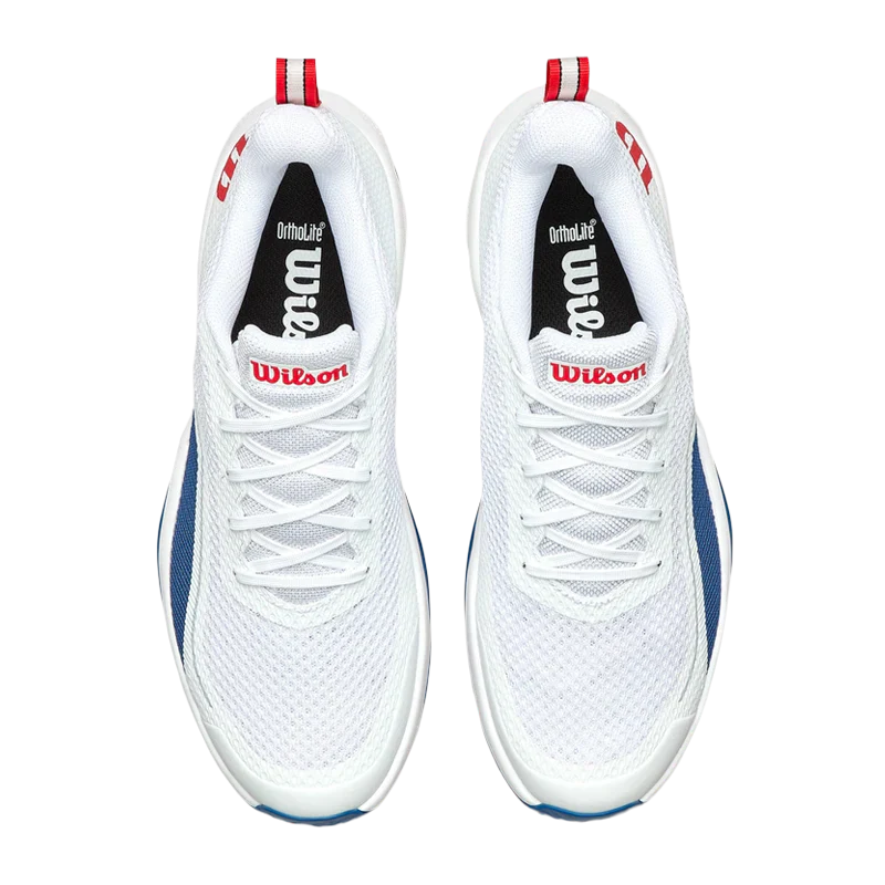 Padel Shoes Wilson Rush Pro Lite White/Deja Vu Blue /Wilson Red 2025
