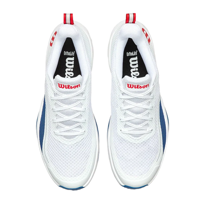 Padel Shoes Wilson Rush Pro Lite White/Deja Vu Blue /Wilson Red 2025