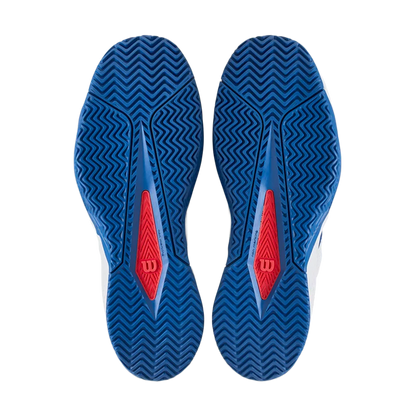 Padel Shoes Wilson Rush Pro Lite White/Deja Vu Blue /Wilson Red 2025